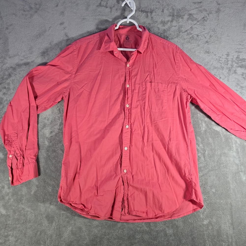 J. Crew Lightweight Shirt Button Down‎ Long Sleeve Casual Pink Mens Large